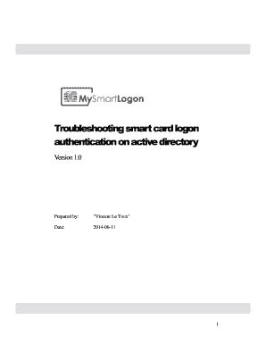 troubleshooting smart card log on